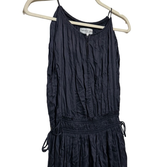 Apiece Apart Liquid Lippard Navy Blue Modal Midi Dress Women’s Size 4 - Picture 3 of 10